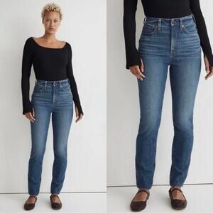 madewell the curvy perfect vintage jean decatur blue wash nm281 women size 24